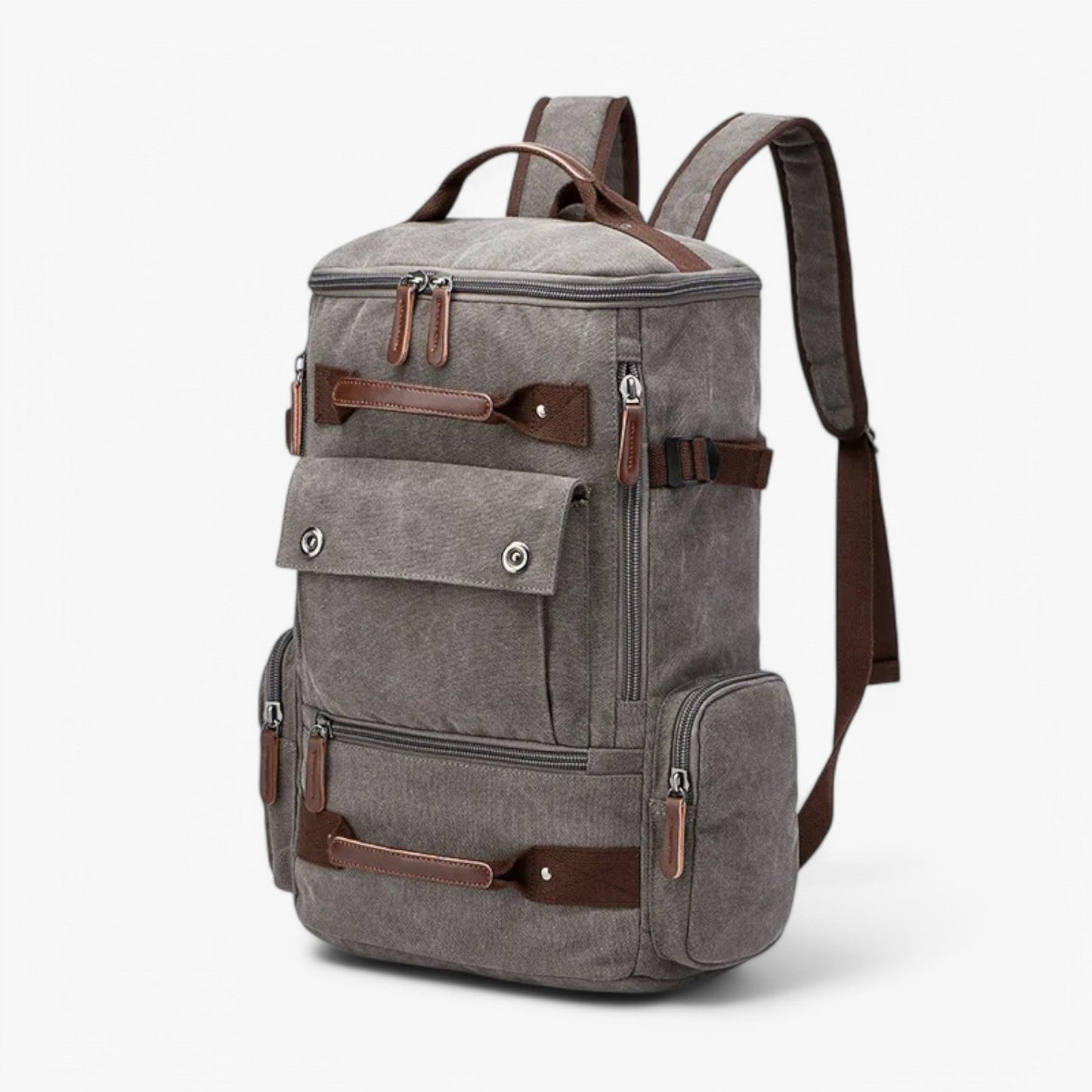 Norvo | Vintage Canvas Backpack – Stilig og funksjonell med laptoplomme for hverdagsliv og eventyr