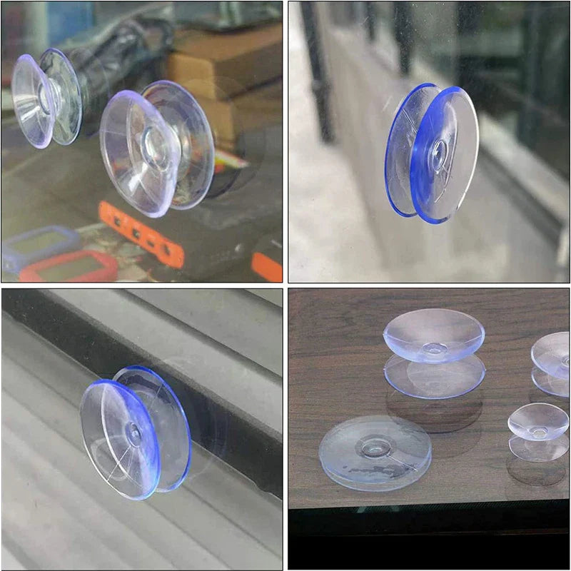 Norvo | 5/20PCS Dobbelt-sidede plast sugekopper - Rutsjesikre klare vakuumsugere for glass, bilvinduer, bordplater, DIY såpeholder