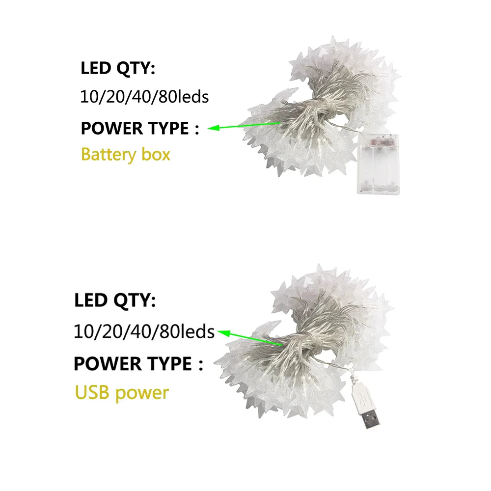 LED Utendørs Fe Lys Julelys - Lyse Pærer for Bryllup, Fest, Jul & Hagedekor - Varme/Kalde/Flere Farger Alternativer