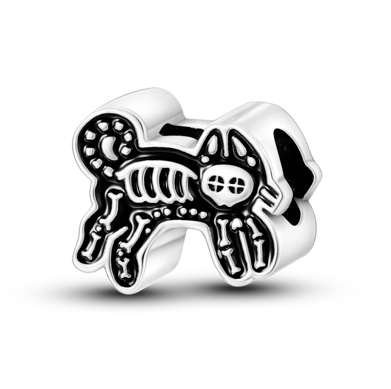 Norvo | 925 Sølv Gylden Leopard Charms Perler Fargerik Kameleon Nesehorn Løve Skarabé Katt Anheng Kompatibel med Original Pandora Armbånd Smykker