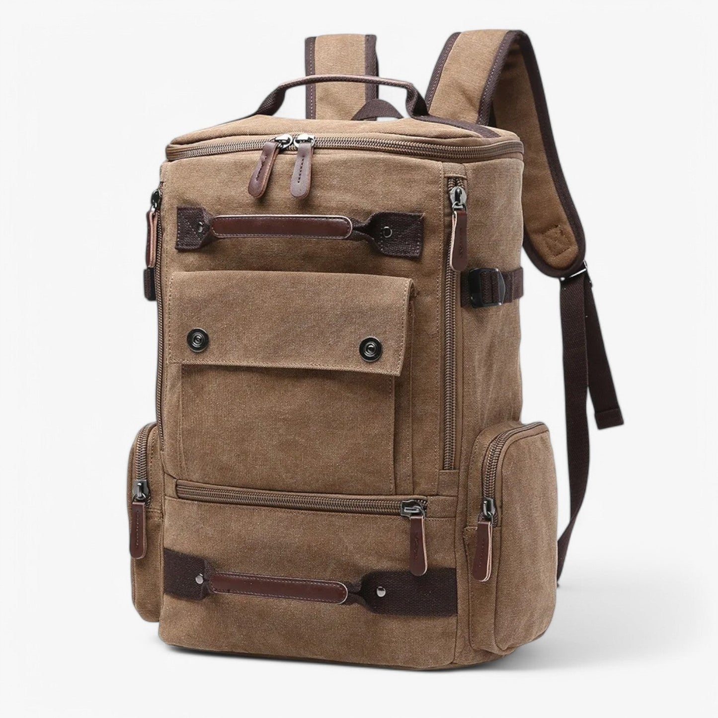 Norvo | Vintage Canvas Backpack – Stilig og funksjonell med laptoplomme for hverdagsliv og eventyr