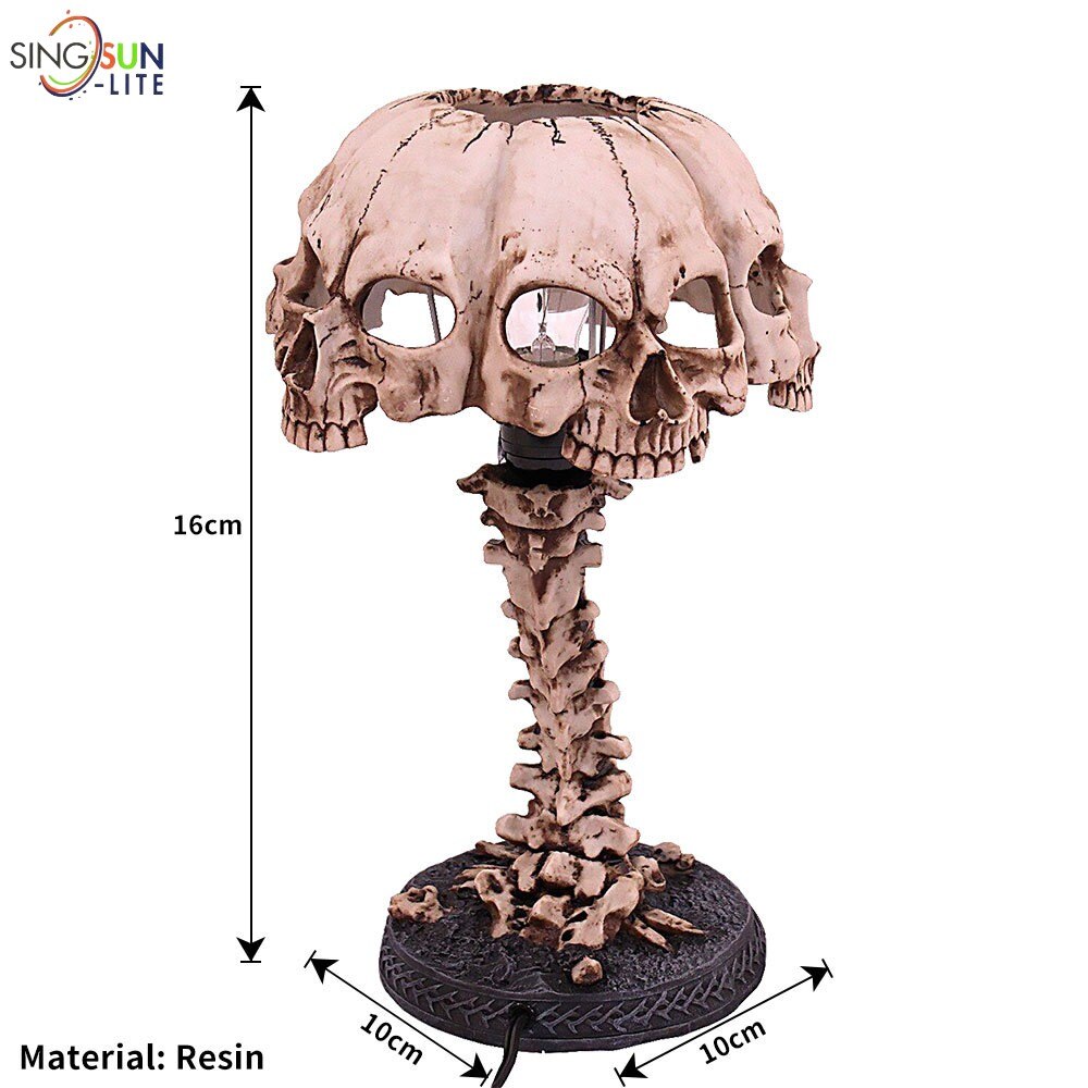 Norvo Luminøse Hodeskalle Nattlys Kreativ Harz Hodeskalle Bordlampe Hjem Kontor Dekor Desktop Ornament Norvo Fest Dekor