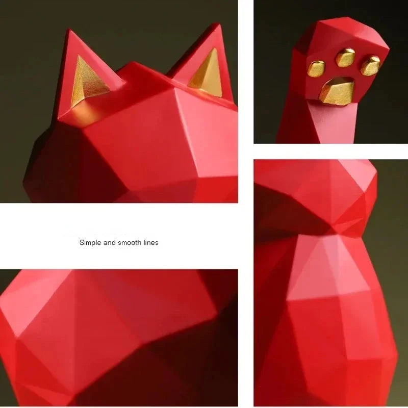 Norvo | Nordisk Minimalisme Geometri Lykke Katt Statuer