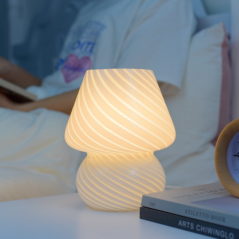 Norvo | LED Skrivebordslampe i Soppshape laget av Glass