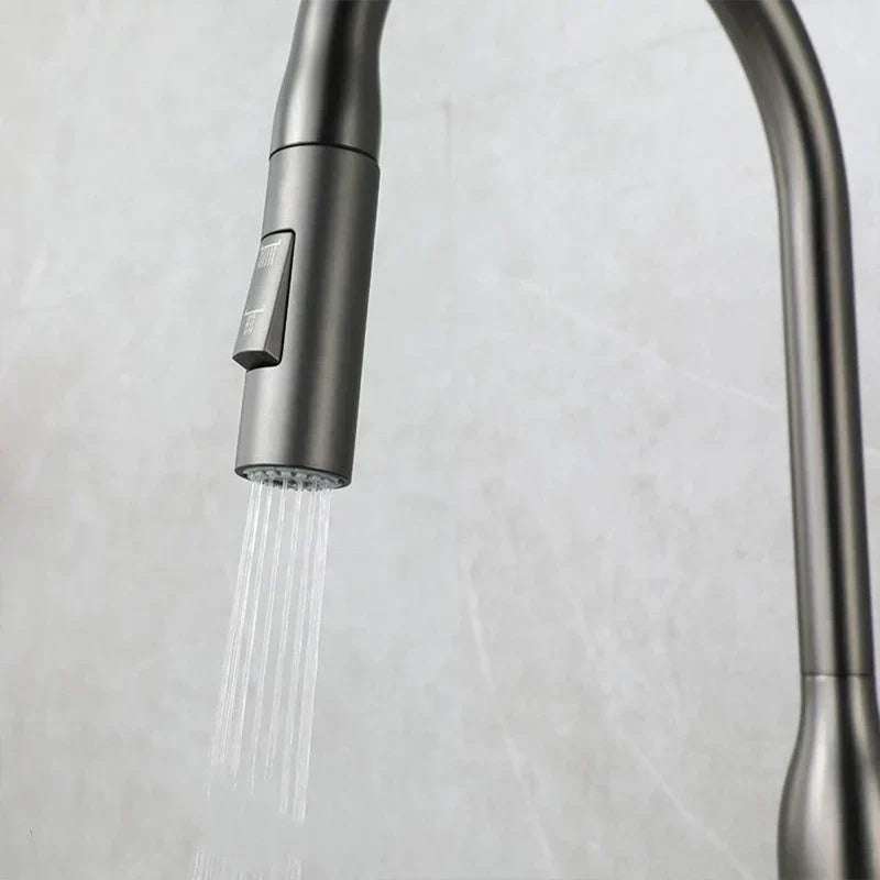 AquaStream Luxe – Justerbar Kjøkkenkran med Hånddusj