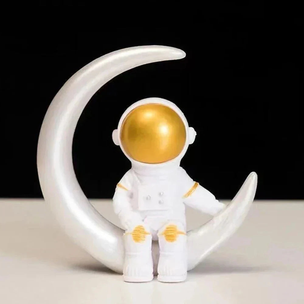 Norvo | Harpiks Astronaut Figur Statue Rom Reisende Skulptur Utdanningsleketøy Skrivebordsdekorasjon Astronaut Modell For Barn Gave