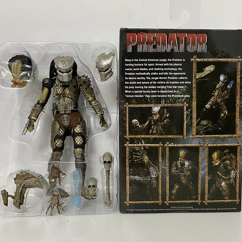 Movable Jungle Hunter Predator Action Figure - Alien Samledukke for Barn, Perfekt Nyttårs gave, 100% PVC Modell