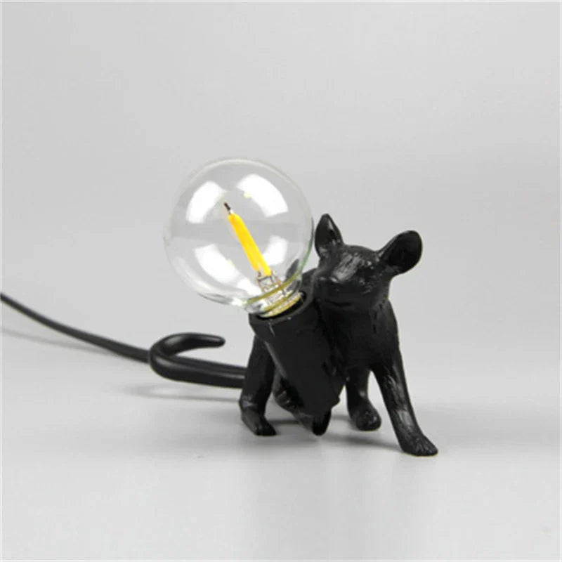 Norvo | Moderne LED Dyre Bordlamper: Har resin, Katt, og Ekorn Nattlys