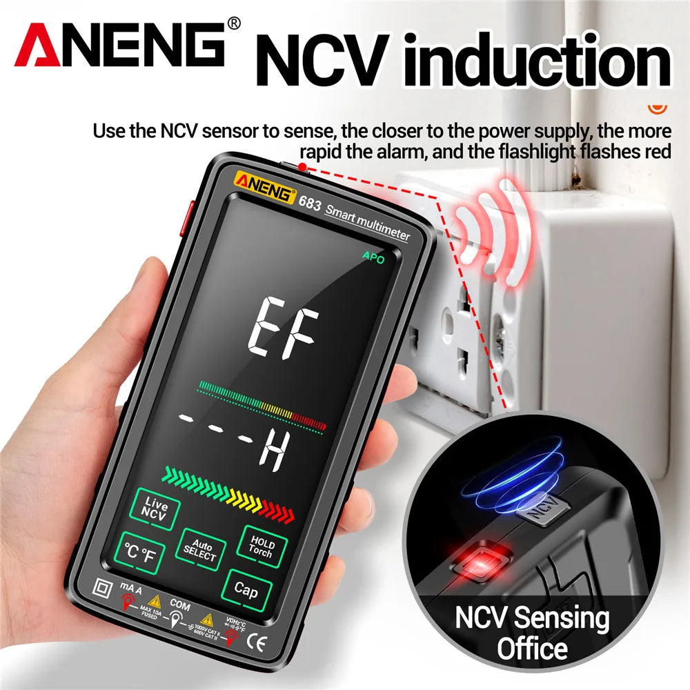 Norvo | 683 Smart Multimeter - High-End Touch, 6000 Counts, Oppladbar