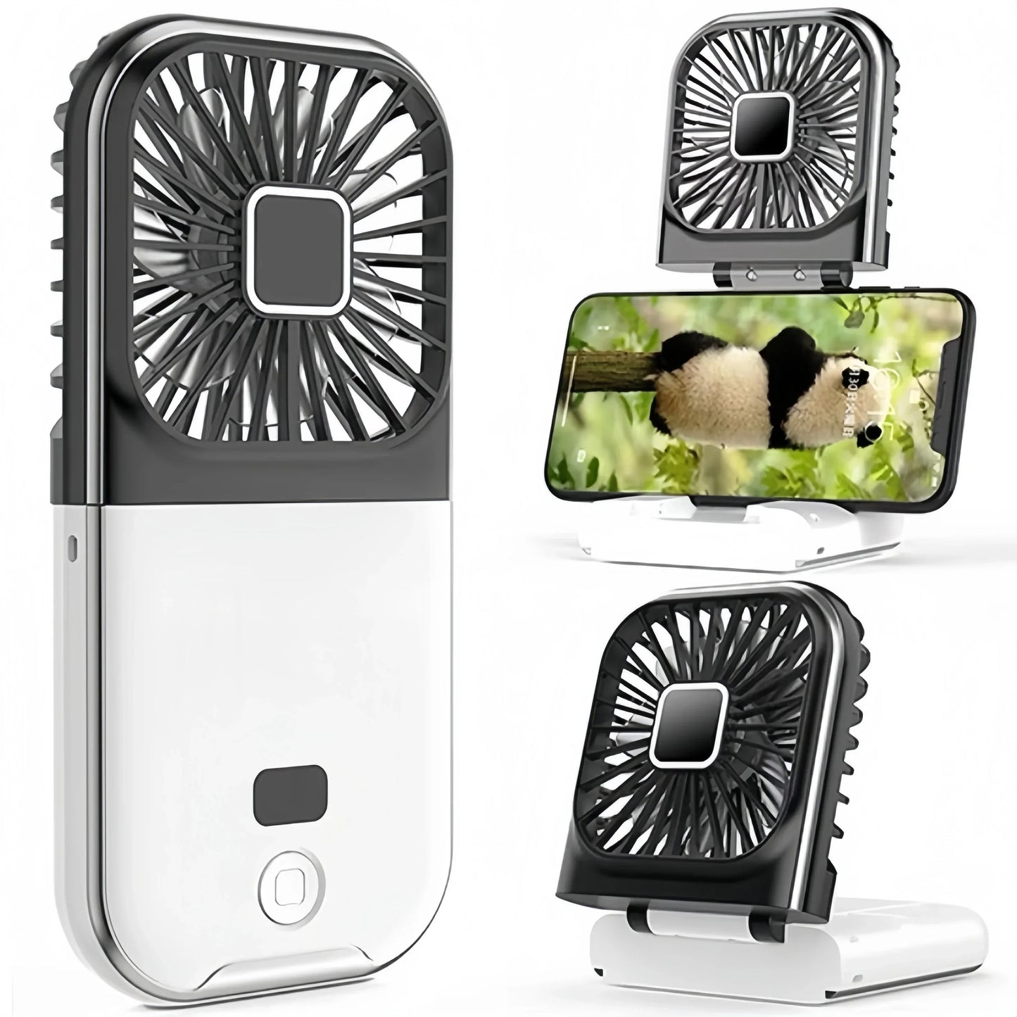 Norvo | Luftigo Mini USB-vifte | Kompakt, oppladbar vifte med digital skjerm og flere vindmodus