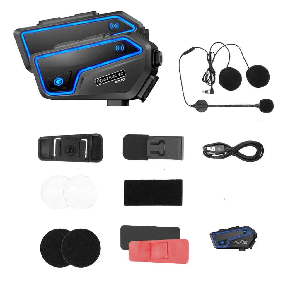 Norvo | Bluetooth Motorsykkel Intercom 10 Ryttere & IP67 Vanntett – RideSync