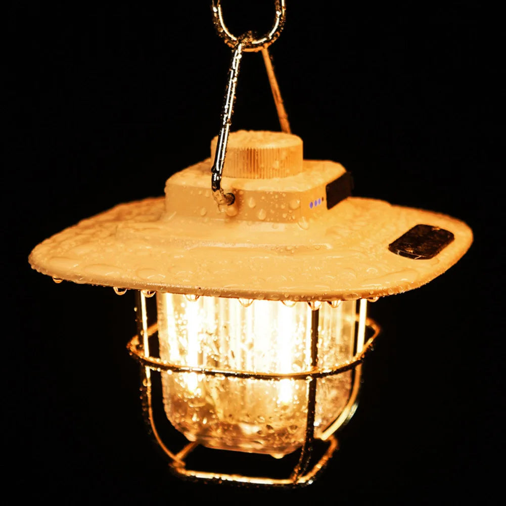 LumiCamp – LED-lampe oppladbar vintage for camping