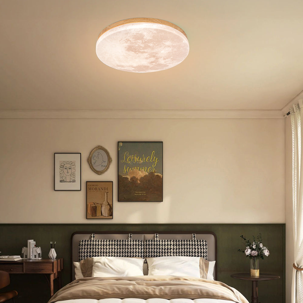 Norvo | Moderne måne-inspirert LED taklampe – myk ambient flush mount