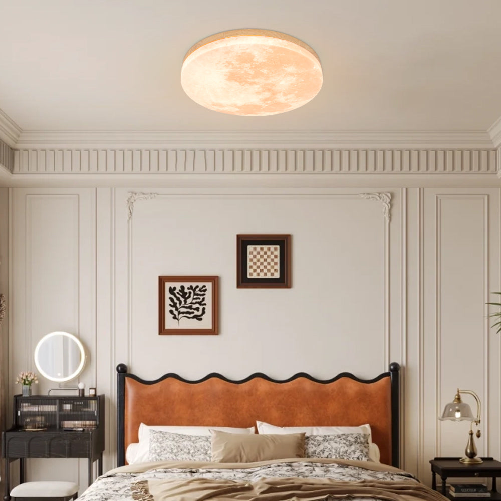 Norvo | Moderne måne-inspirert LED taklampe – myk ambient flush mount