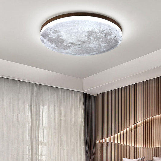 Norvo | Moderne måne-inspirert LED taklampe – myk ambient flush mount