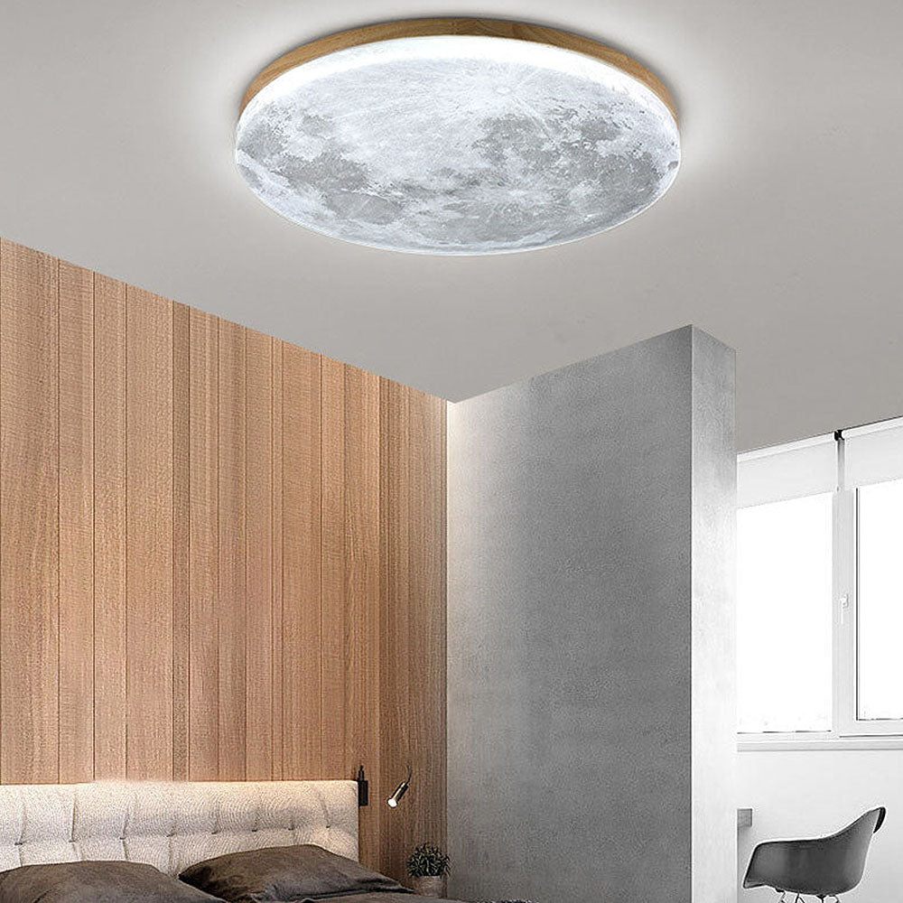 Norvo | Moderne måne-inspirert LED taklampe – myk ambient flush mount