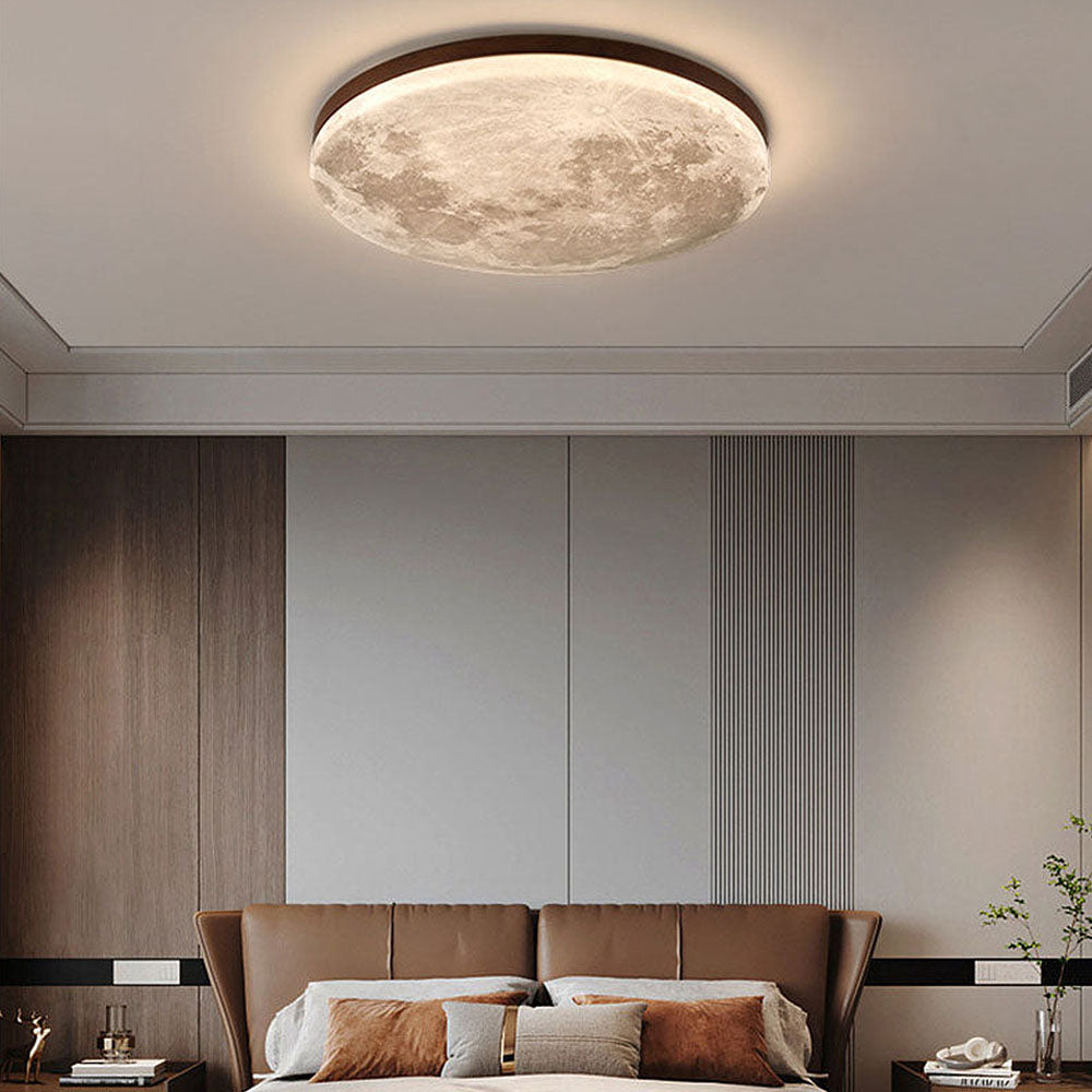 Norvo | Moderne måne-inspirert LED taklampe – myk ambient flush mount