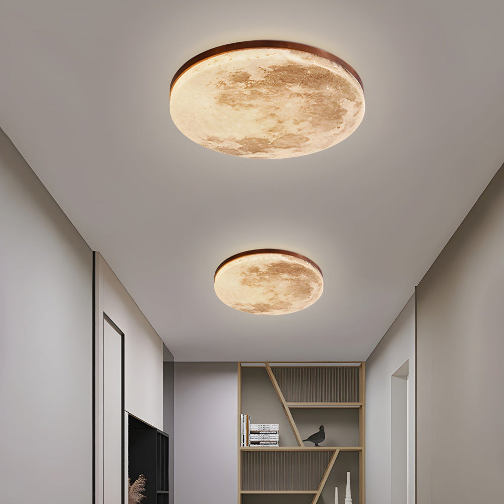 Norvo | Moderne måne-inspirert LED taklampe – myk ambient flush mount