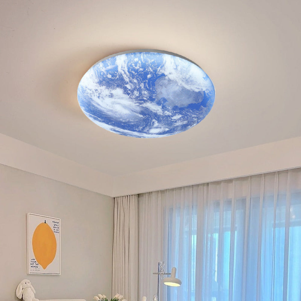 Norvo | Moderne måne-inspirert LED taklampe – myk ambient flush mount