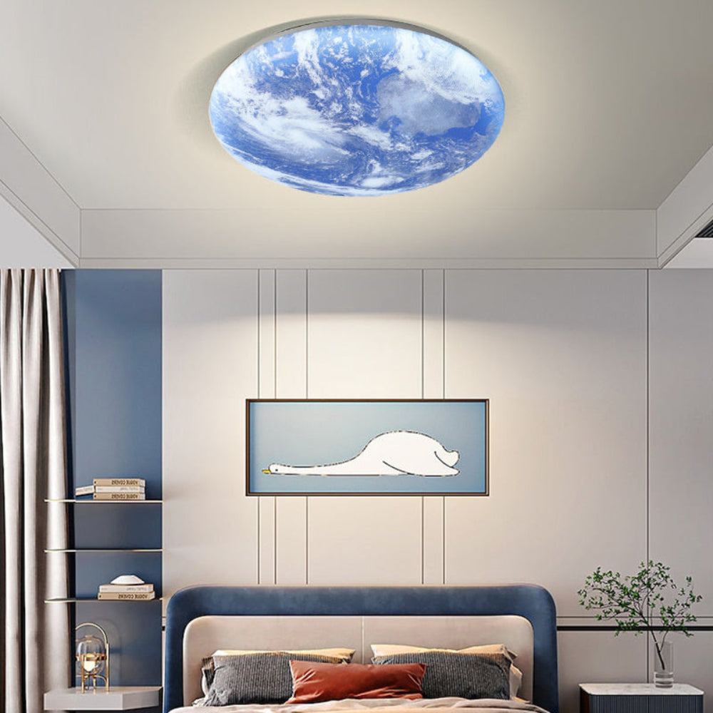 Norvo | Moderne måne-inspirert LED taklampe – myk ambient flush mount