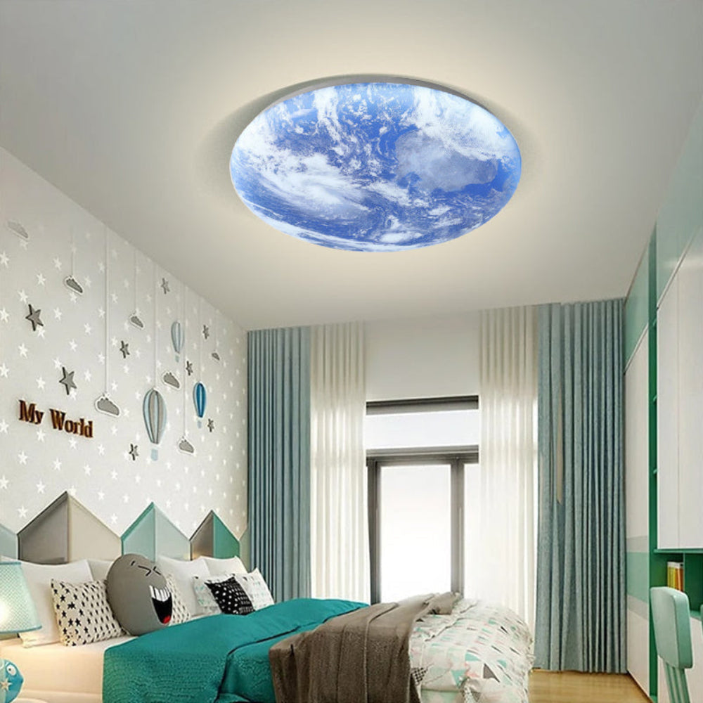 Norvo | Moderne måne-inspirert LED taklampe – myk ambient flush mount