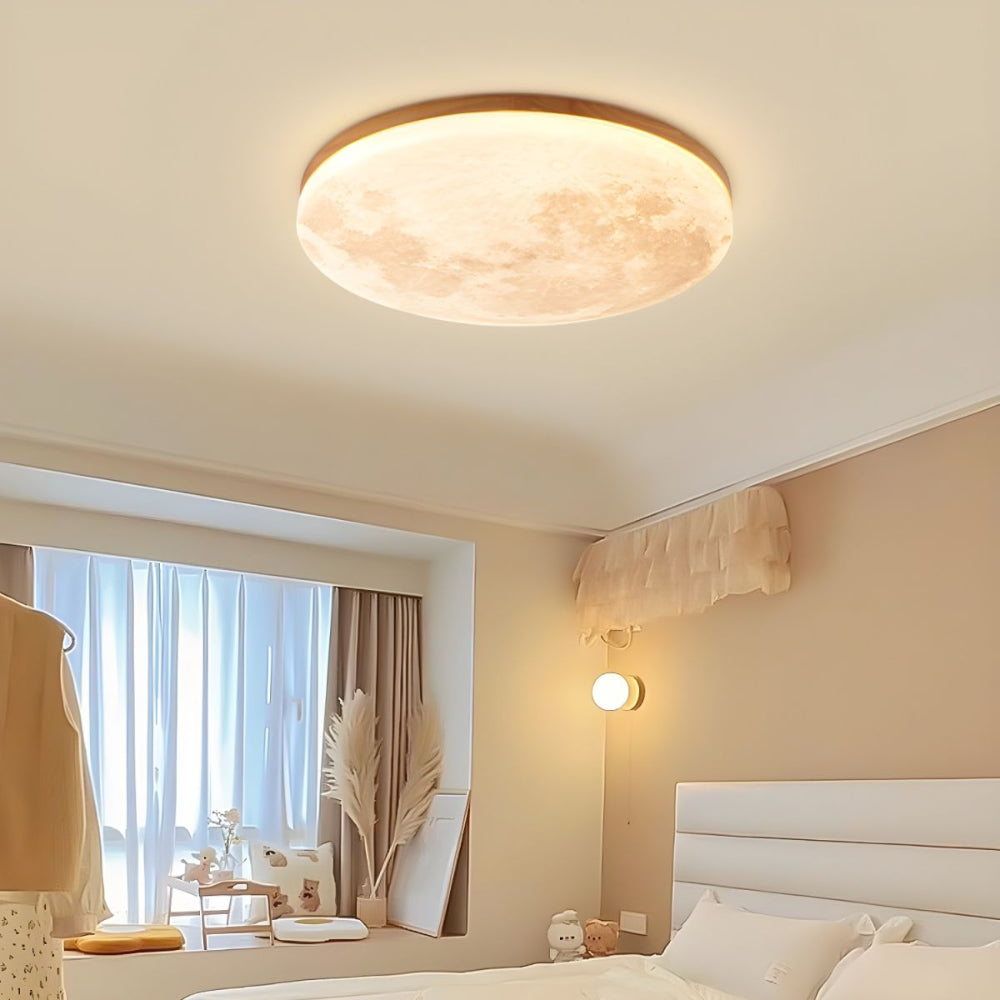 Norvo | Moderne måne-inspirert LED taklampe – myk ambient flush mount