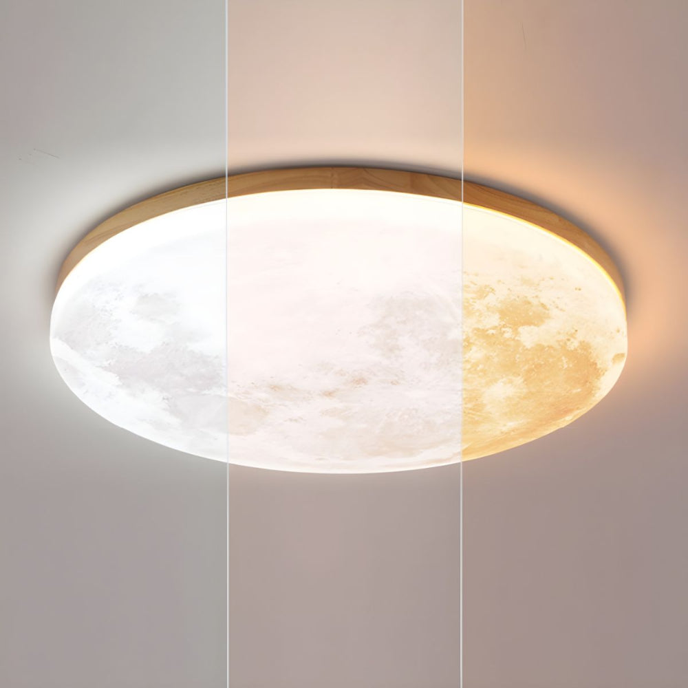 Norvo | Moderne måne-inspirert LED taklampe – myk ambient flush mount