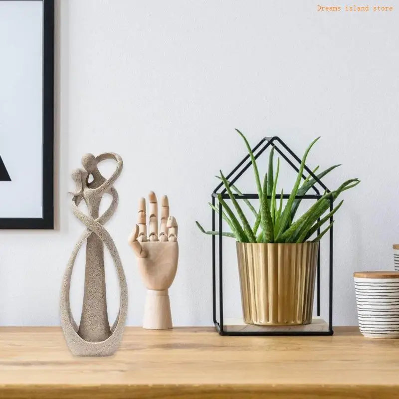 Norvo | Amavira Kjærlighet Skulptur Harpiks | Symbol på Hengivenhet & Harmoni | Romantisk Design | 26 cm