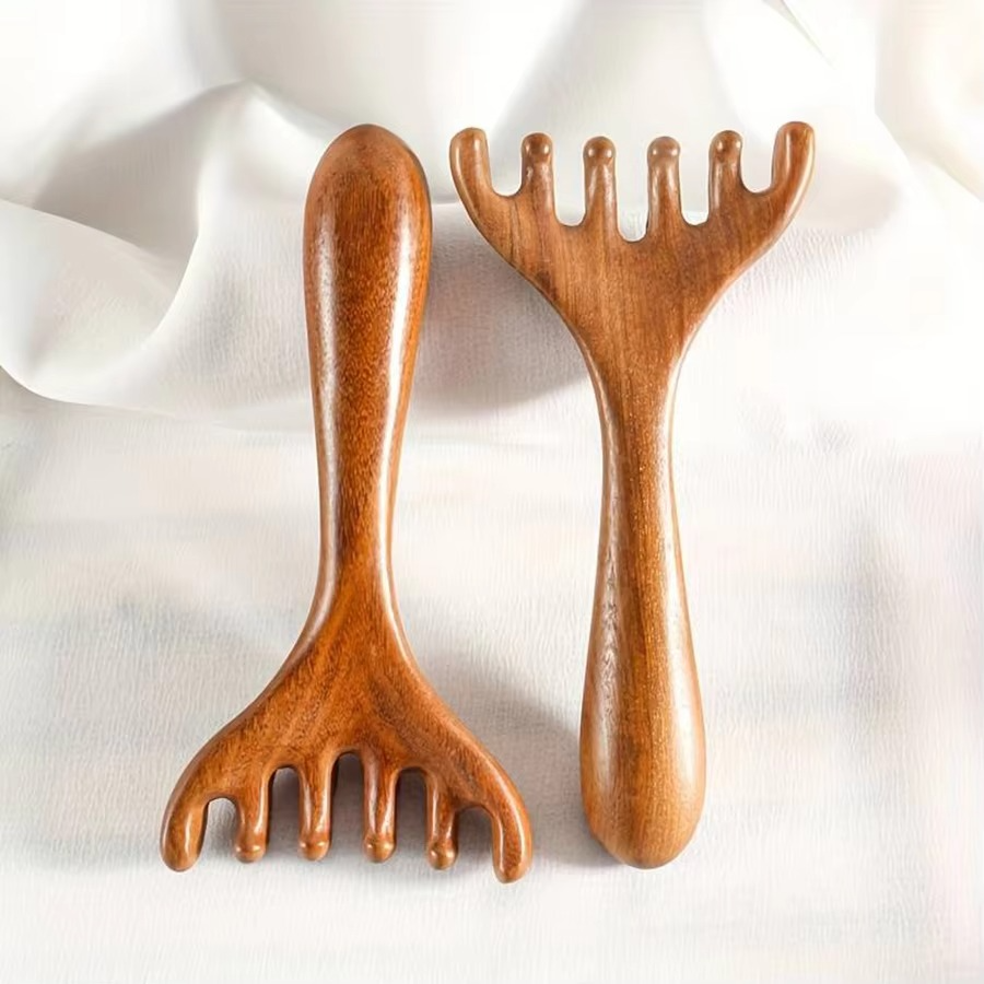 Norvo | Sandeltre Gevir-formet Gua Sha Hodebunnmassasje