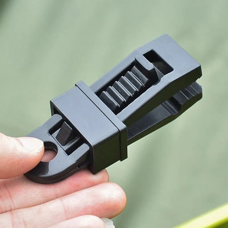 Norvo | Justerbar tunglast blokkclamp - Sikker planlegging, solbeskyttelsesstoff, gardiner og mer med gjenbrukbar klemme for vind- og vanntette campingtelt og presenninger