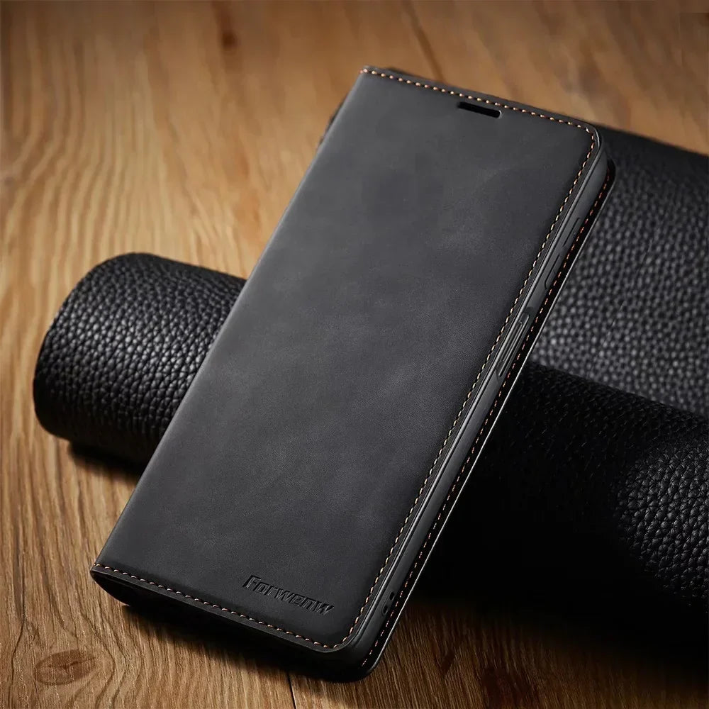 Norvo | Samsung Etui: Magnetisk Lærveske for Stilig Beskyttelse