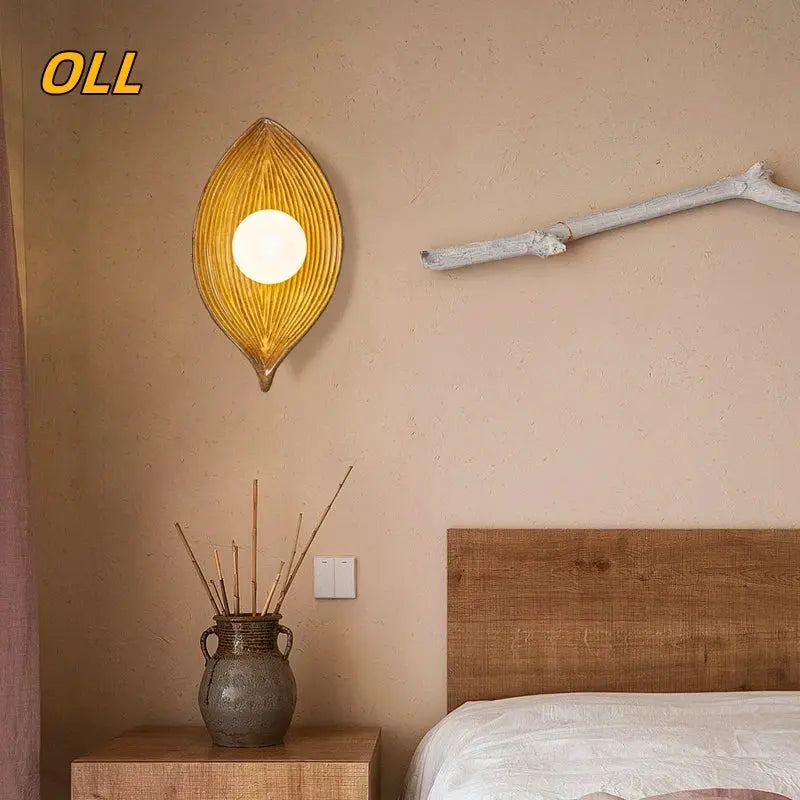 Norvo | Vegglampe LED blad gull Elegant