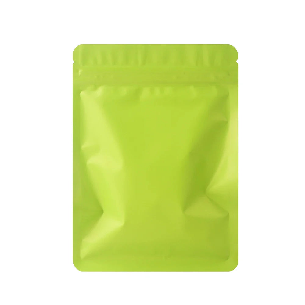 Norvo | 100PCS Dobbeltsidige Frosted Mylar Poser - Flat Bunn, Vanntett, Varmeforseglede Aluminiumsfolie Glidelåsposer