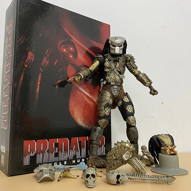 Movable Jungle Hunter Predator Action Figure - Alien Samledukke for Barn, Perfekt Nyttårs gave, 100% PVC Modell