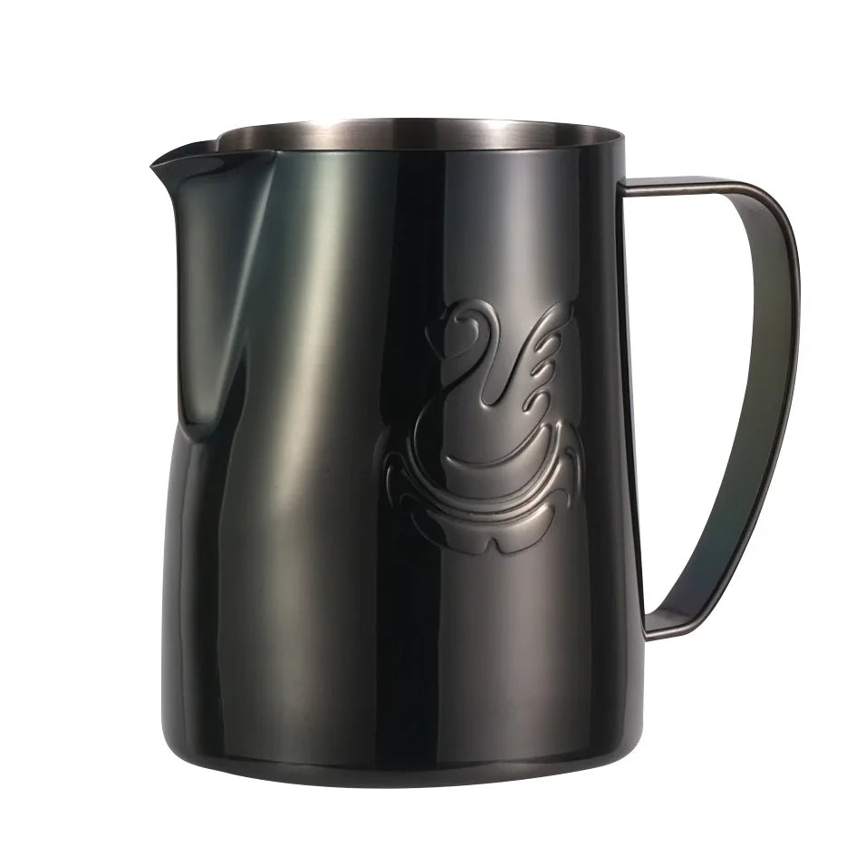 Norvo | 600ml rustfritt stål kaffekanne melkeskummer kopp kremfremstiller espresso latte kunst verktøy elegant svane