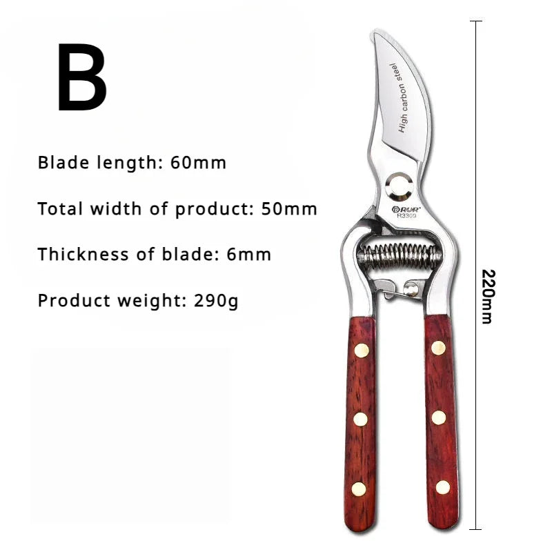 Norvo | TreeGrip 20 | Hagesaks med treskaft | 20 cm | Smidd karbonstål | For grener & frukttrær