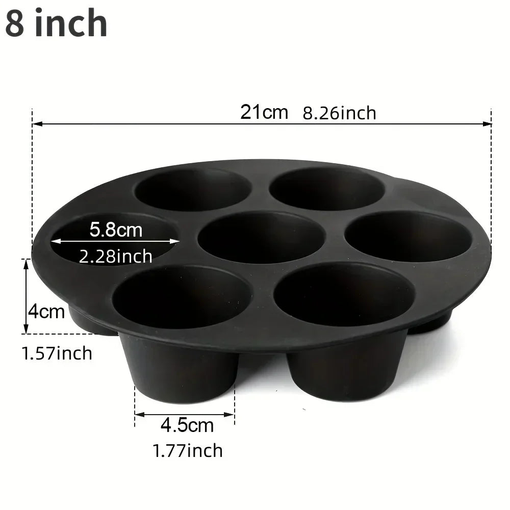 Norvo | Silikon Muffinform for Air Fryer – Non-stick & Fleksibel for Muffins, Cupcakes & Snacks