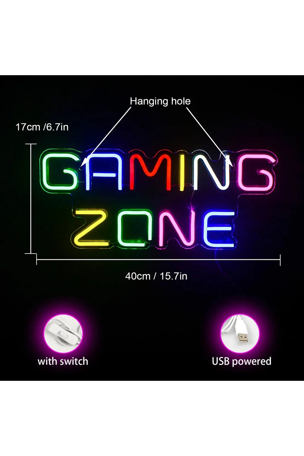 Gaming Zone Neon Skilt