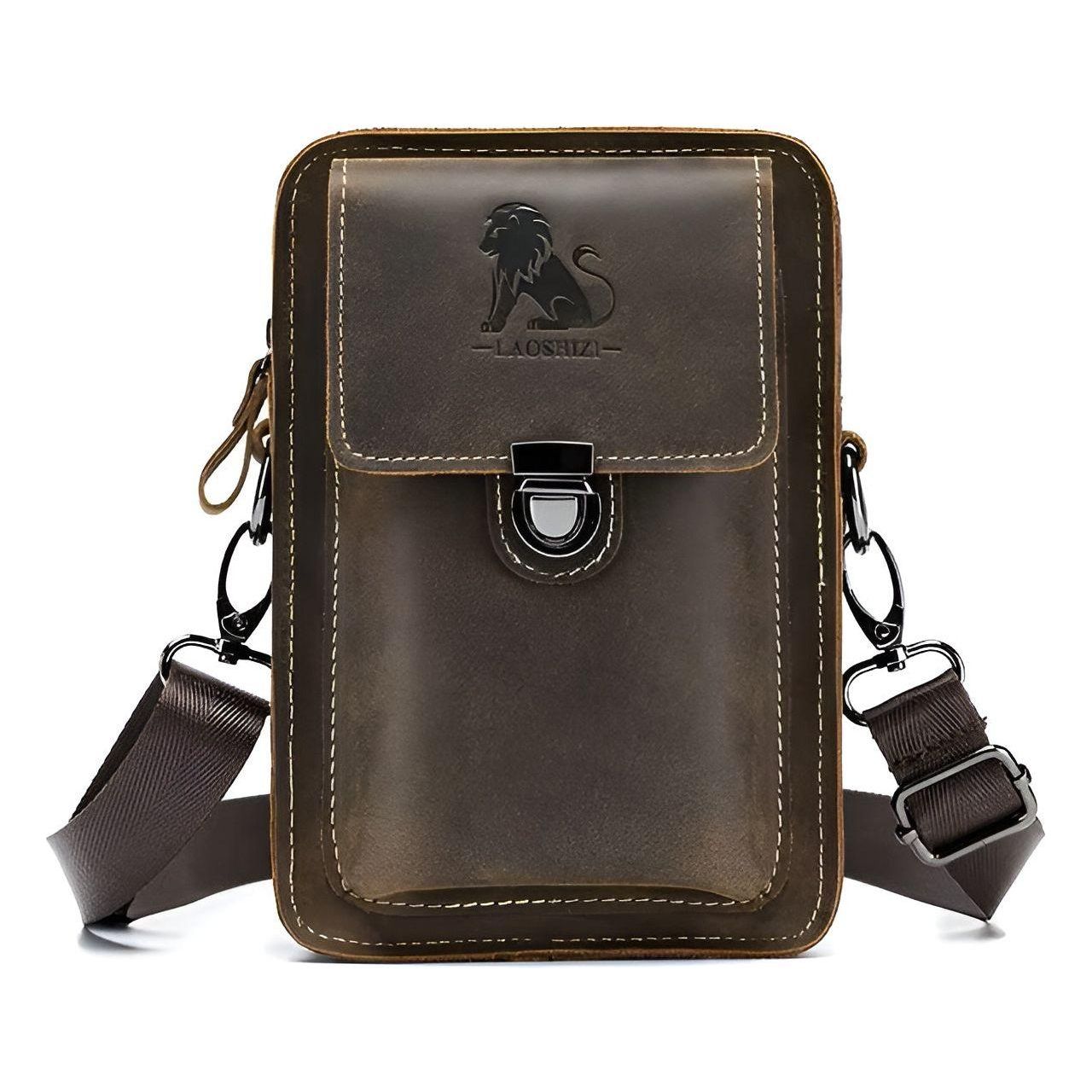 Norvo | Vidal Bag – Funksjonell Lær Livsveske for Menn med Justerbar Stropp og Multifunksjonslomme Design