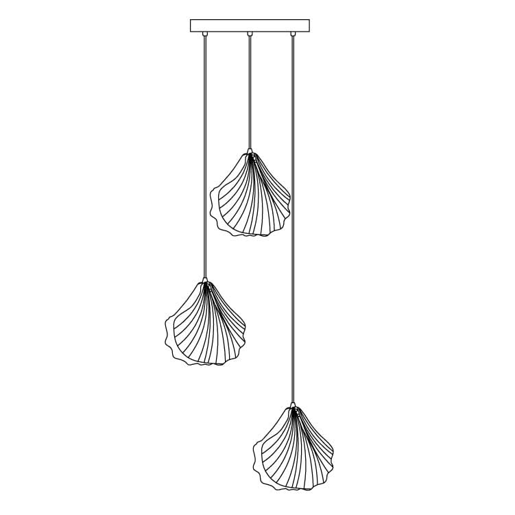 Norvo | Mini Shell Pendant Light – Glass Coastal Design