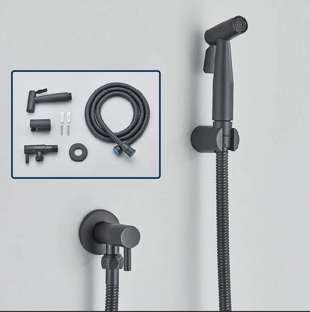 Norvo | Shinesia Bidet Spray – Rustfritt Stål Hygiene Baderoms Tilbehør – Veggmontert Kaldt Vann Spray Funksjon