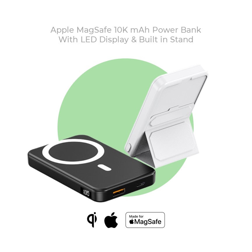 Norvo | Trådløs Power Bank for Telefon - 10K mAh Magnetisk Bærbar Lader