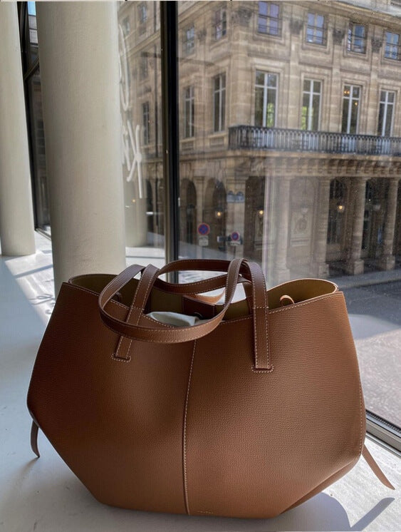 Norvo - Vintage Tote Bag dame | Romslig skulderveske på salg | Lær