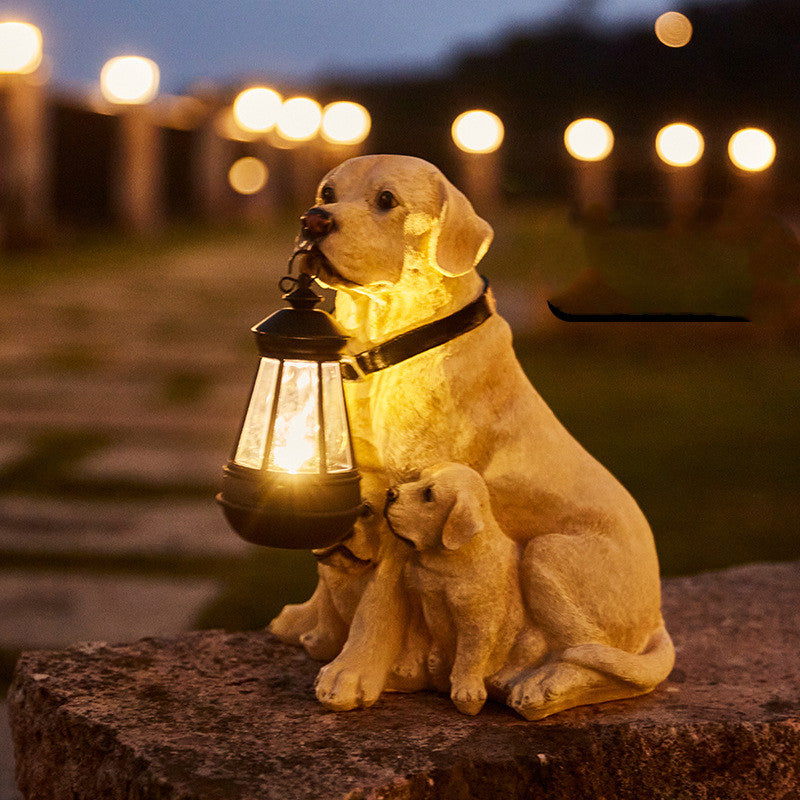 Norvo | Sweet dog statue garden lighting