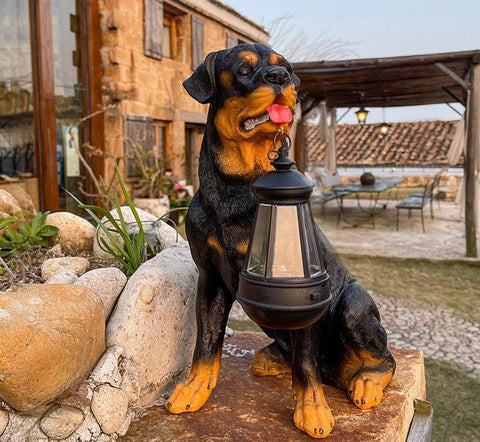 Norvo | Sweet dog statue garden lighting