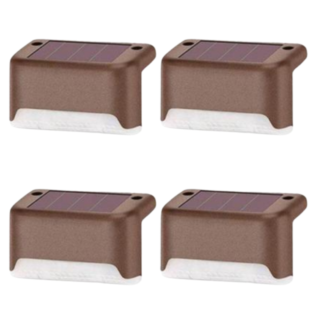Solcelle LED-lys til trapper (4 stk)