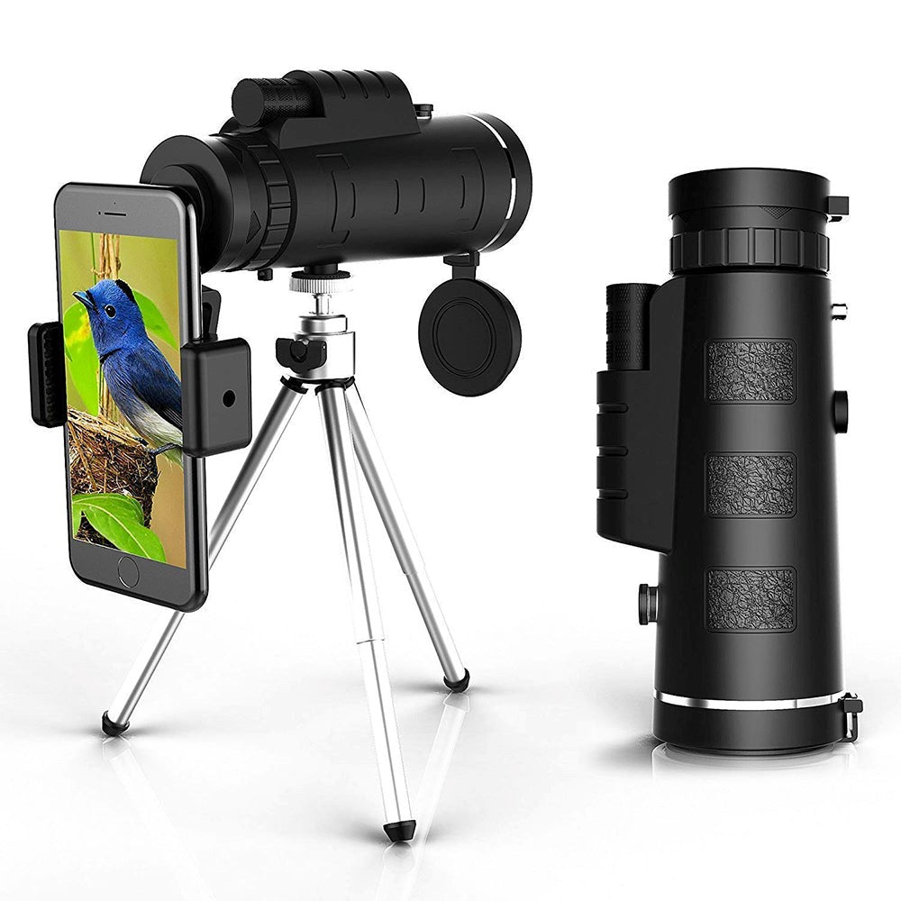 Norvo | Starscope HD Monokular – Høytytende Vanntett Teleskop med Smartphone Holder & Stativ