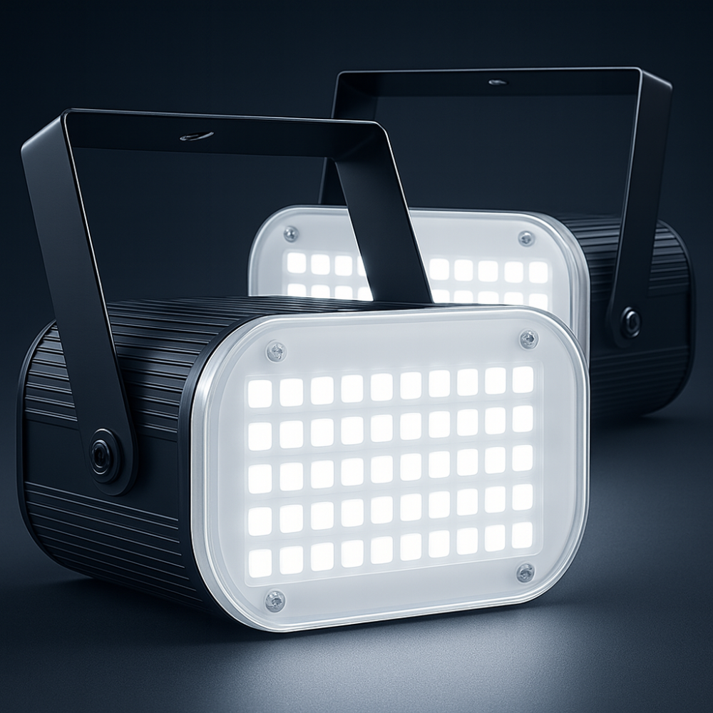 Norvo | Strobe Light Halloween Hvit LED Lydaktivert Fest 48 LED Justerbar