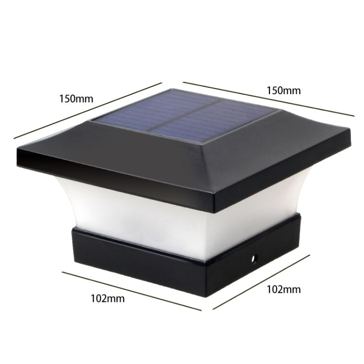 Solar LED Vanntett Utendørs Søyle Lys Gårdsplass Belysning Lampe (Hvit Lys)