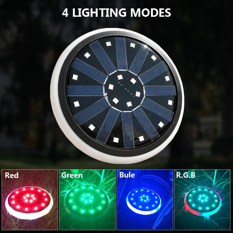 LED sol gravd lampe i rustfritt stål utendørs RGB gress hage lys